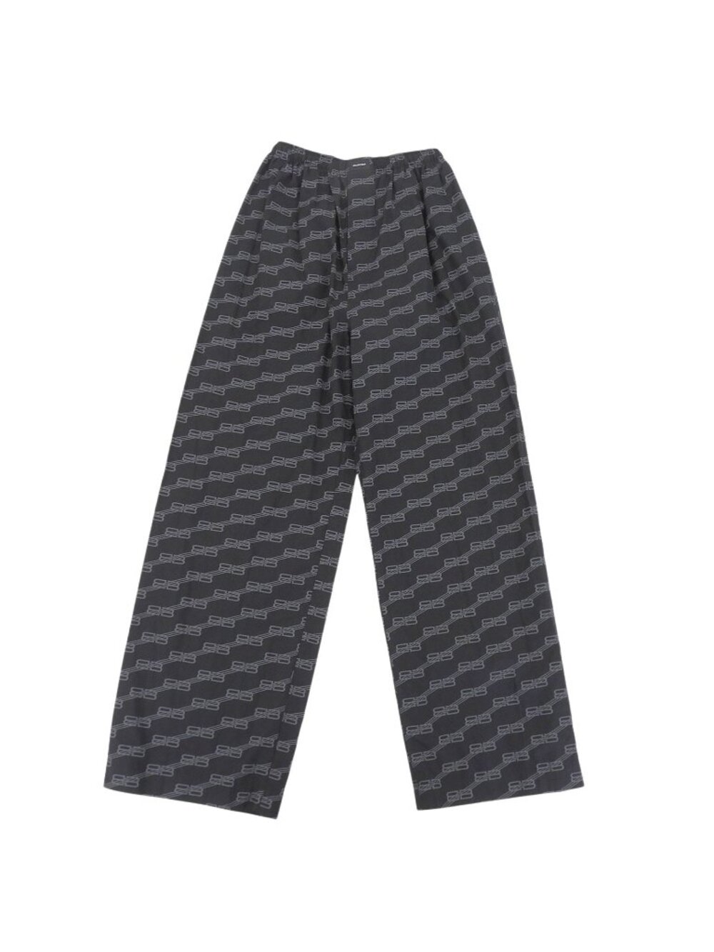 Balenciaga Cotton 100% BB Monogram Easy Pants Black Gray 46